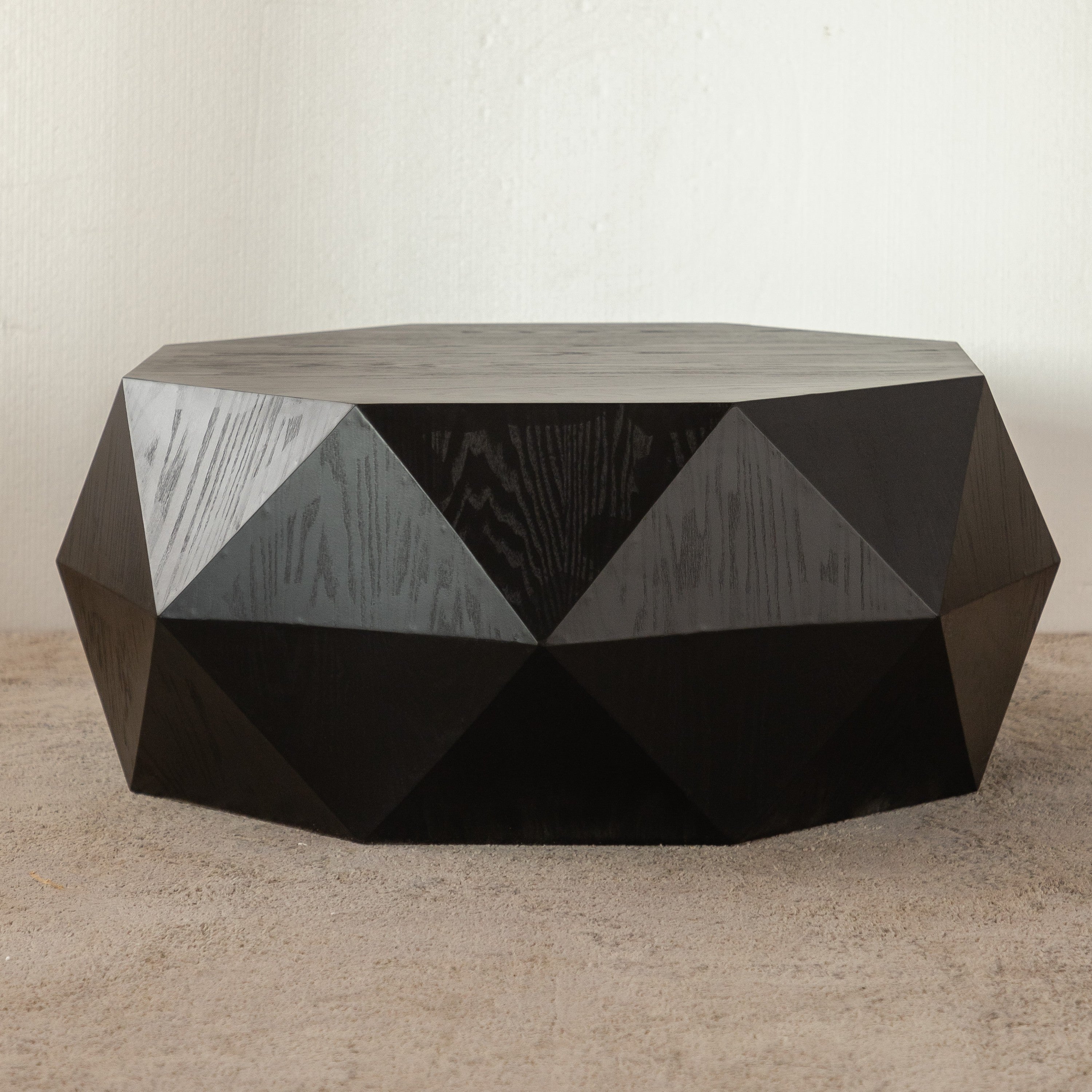 Black embossed coffee table no assembly required ready to use
