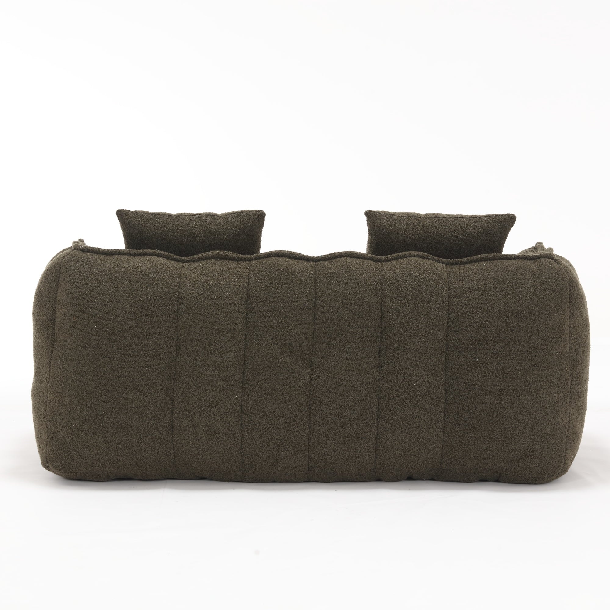 Olive green chenille bean bag — room decor