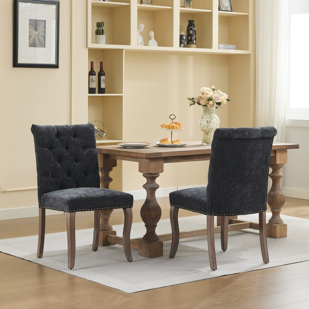 Upholstered Chenille Fabric Accent Dining Chair, Curved Solid Wood Legs, Elegant Tufted Club Dining Room Kitchen Room Arm Dining Chair, Single Pack,Olive Green,SW1895OL