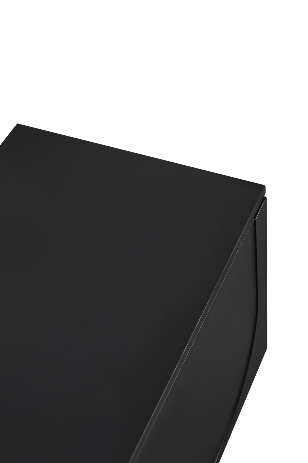 Entertainment center with arch doors front angle