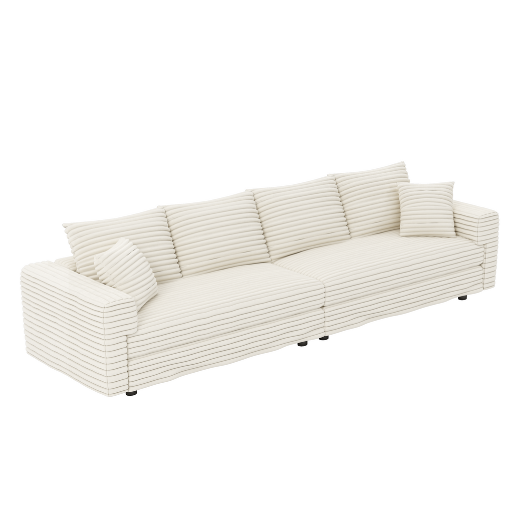 Deep seat cloud sofa cushion comfort close-up
