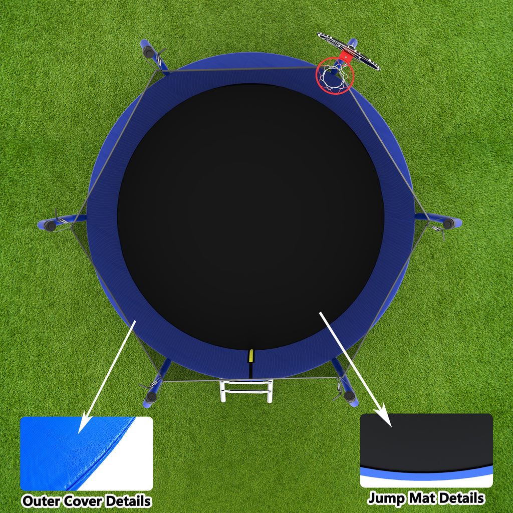 8-foot trampoline foam-padded enclosure poles