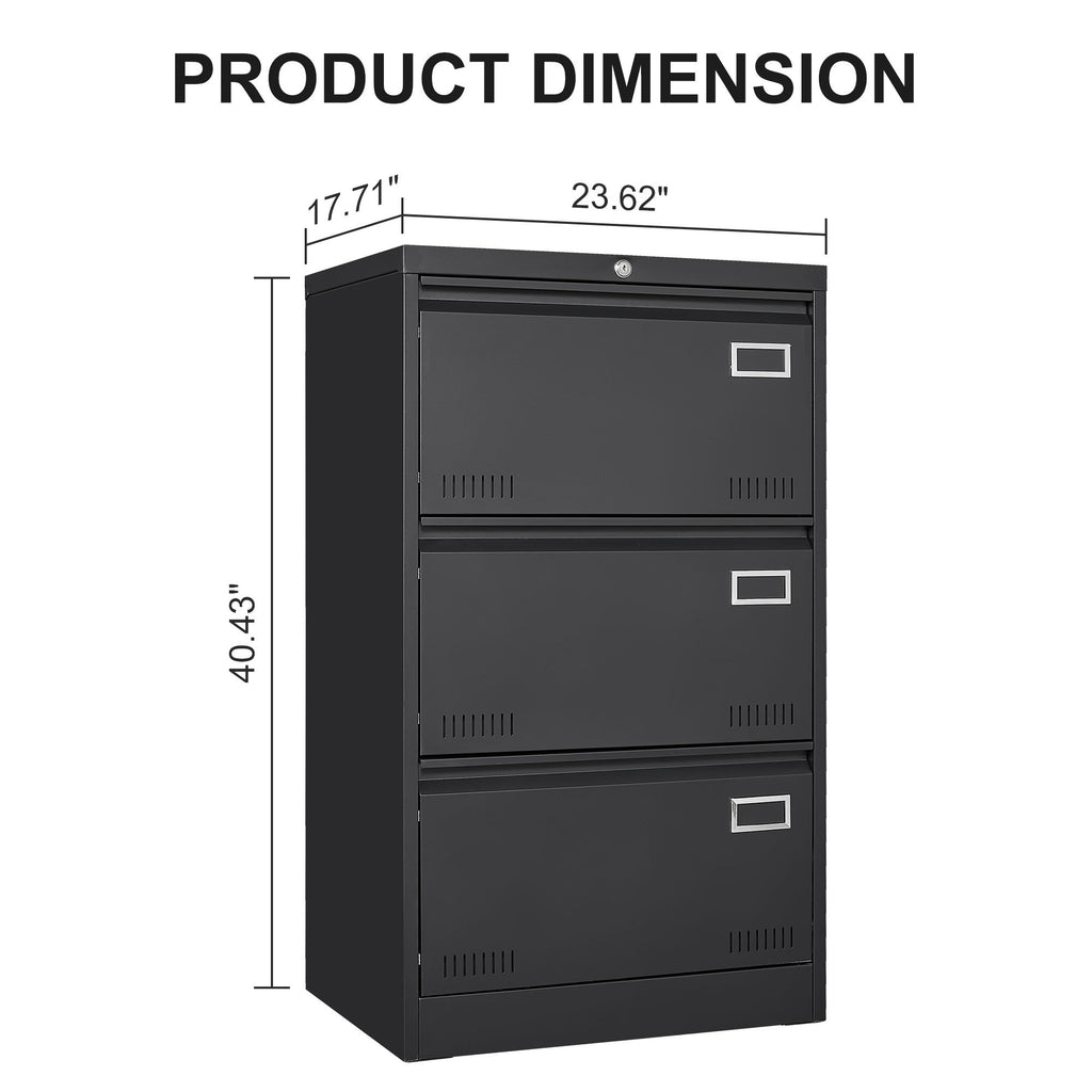 3-drawer lateral file cabinet product photo