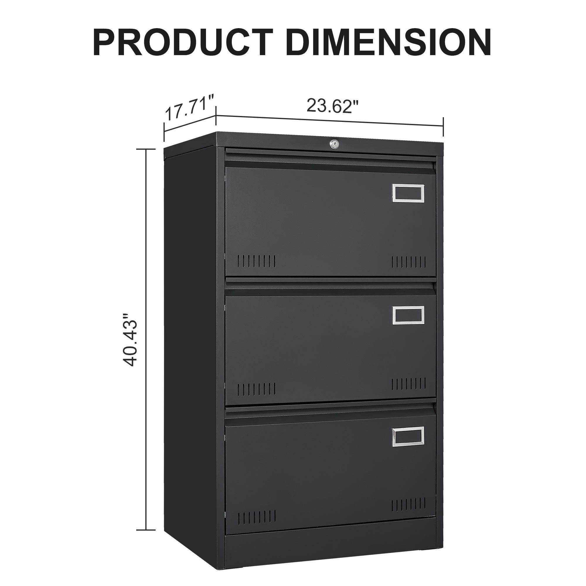 3-drawer lateral file cabinet product photo