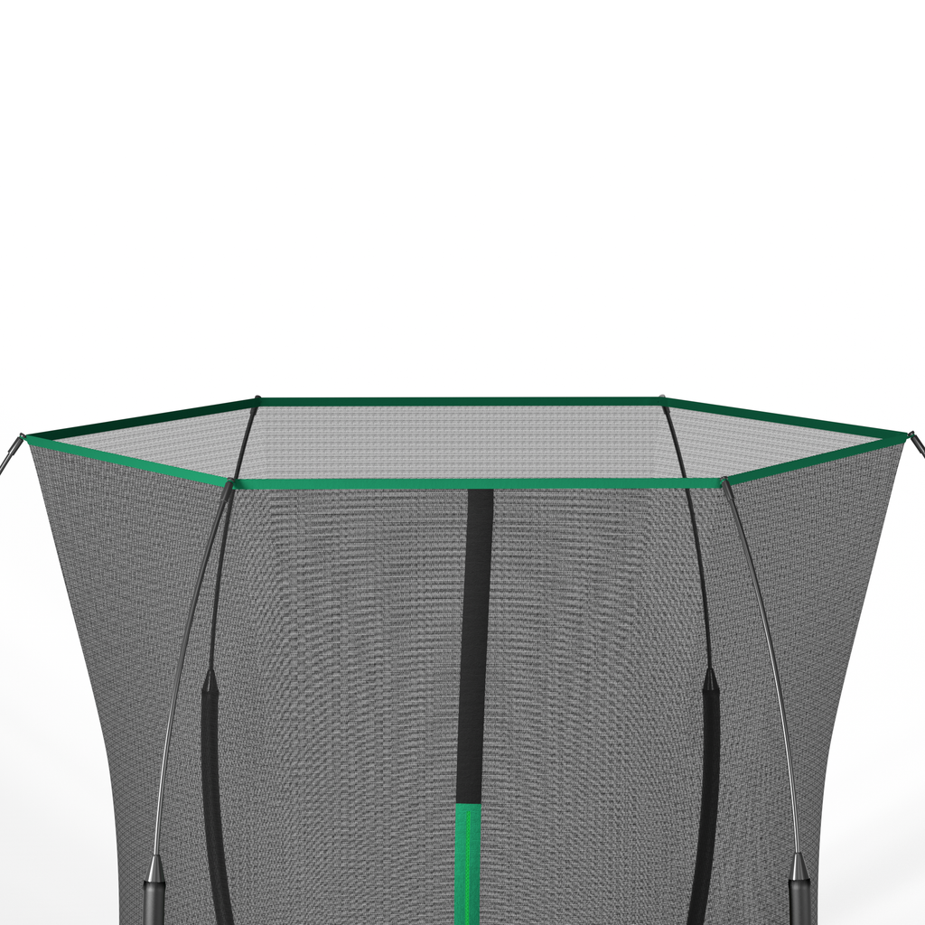 No-gap safety enclosure zip-attached to mat close-up