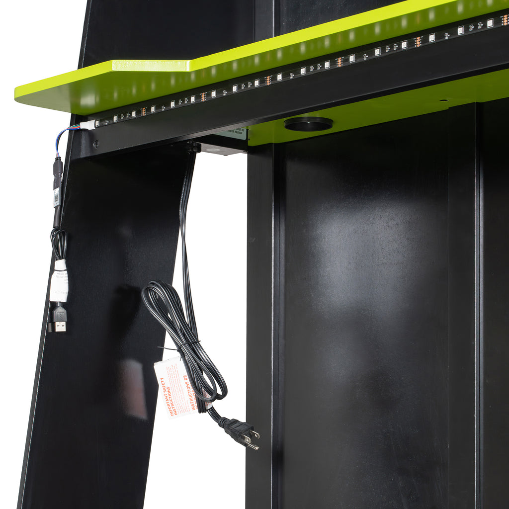 Integrated TV stand on twin gaming loft bed