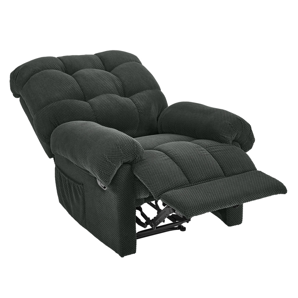 Recliner high-density padding seat and back close-up