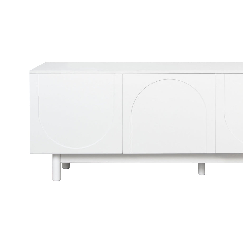 TV Stand with Arch Cabinets — for TVs Up to 78"