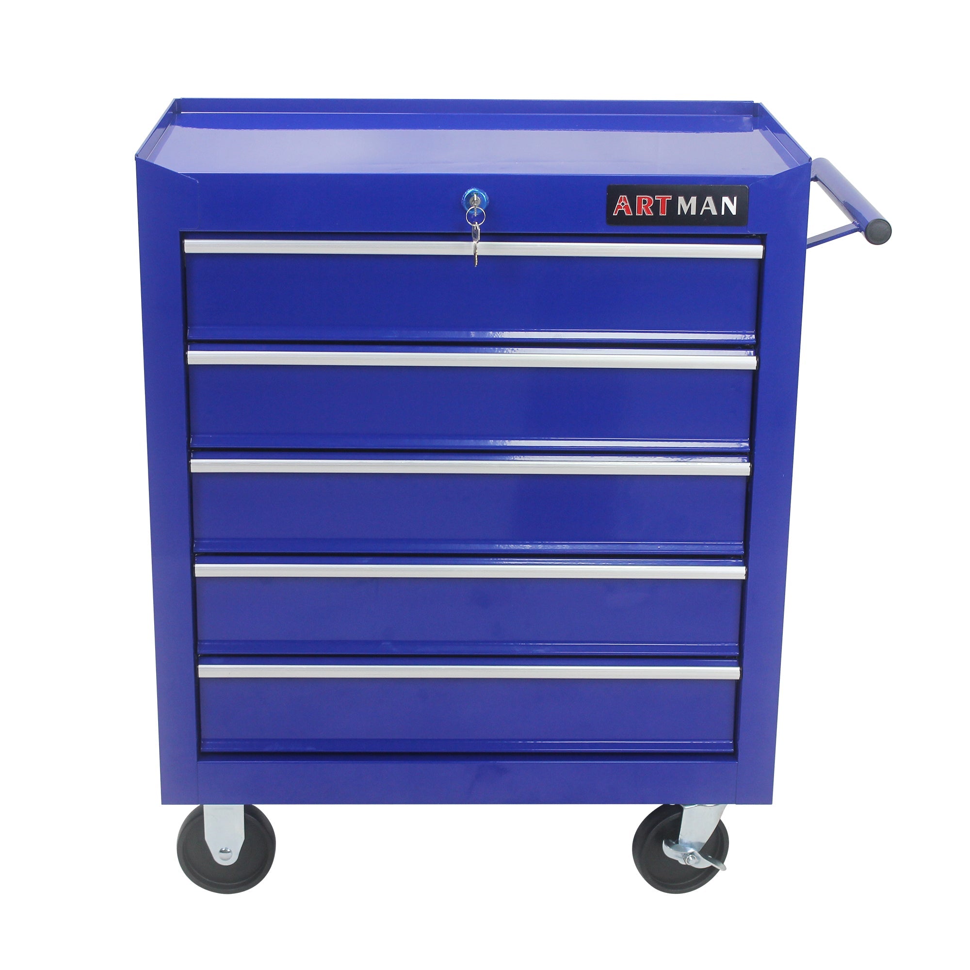 5-Drawer Rolling Tool Cart — Lockable Multifunctional Tool Storage