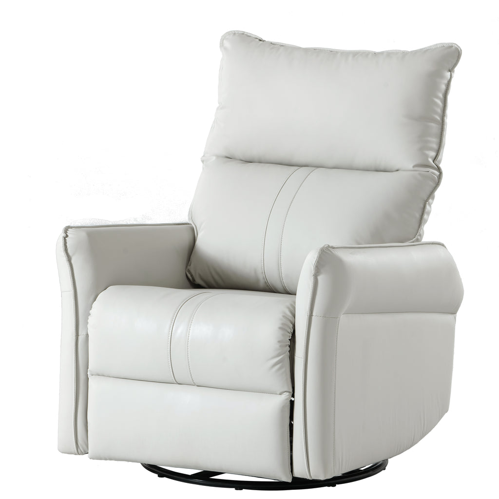 PU leather recliner arm and pocket detail