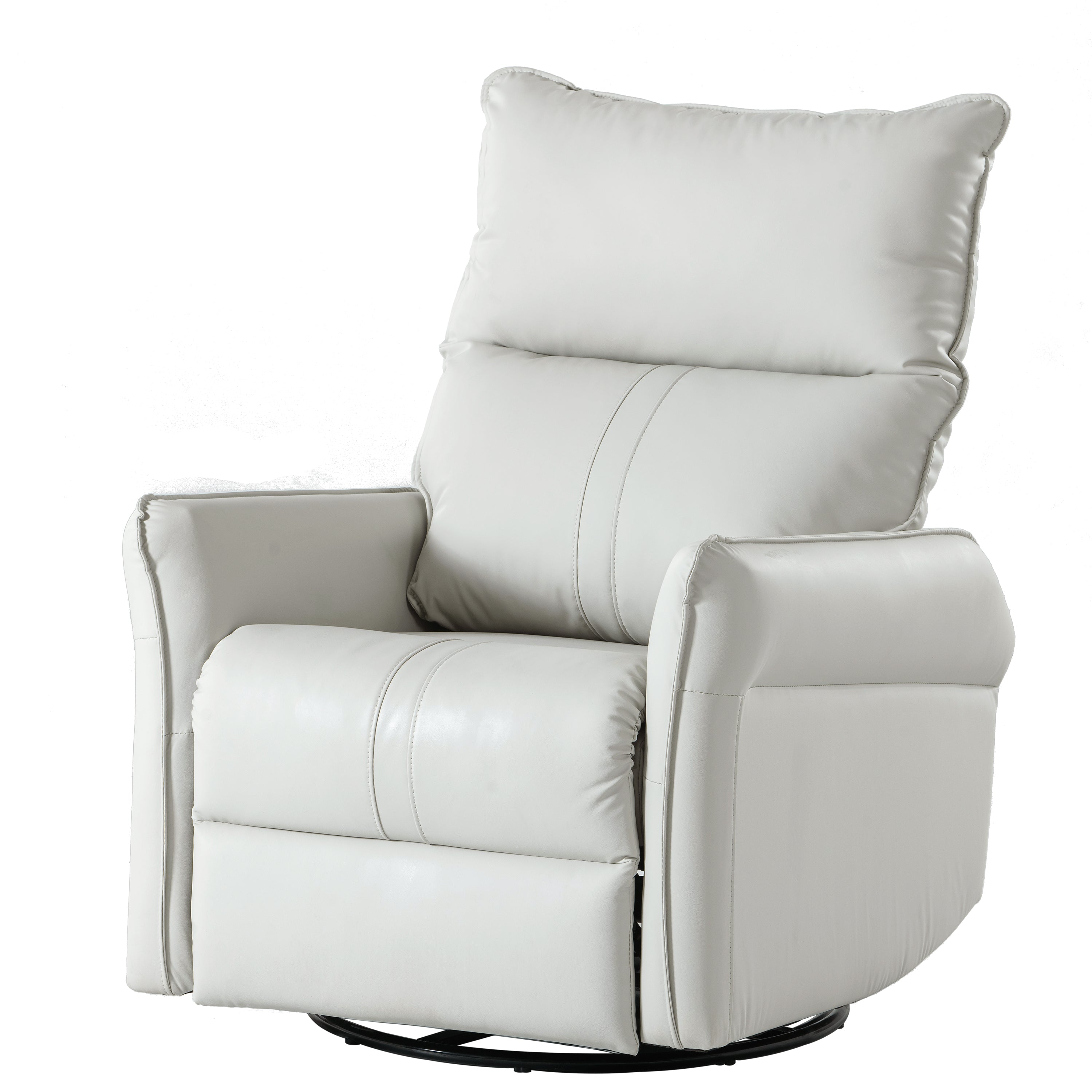 PU leather recliner arm and pocket detail
