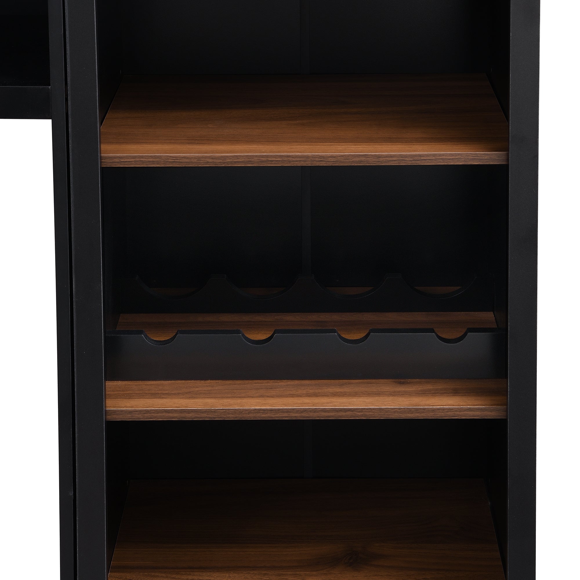 All-in-one entertainment center bookshelf and TV stand layout