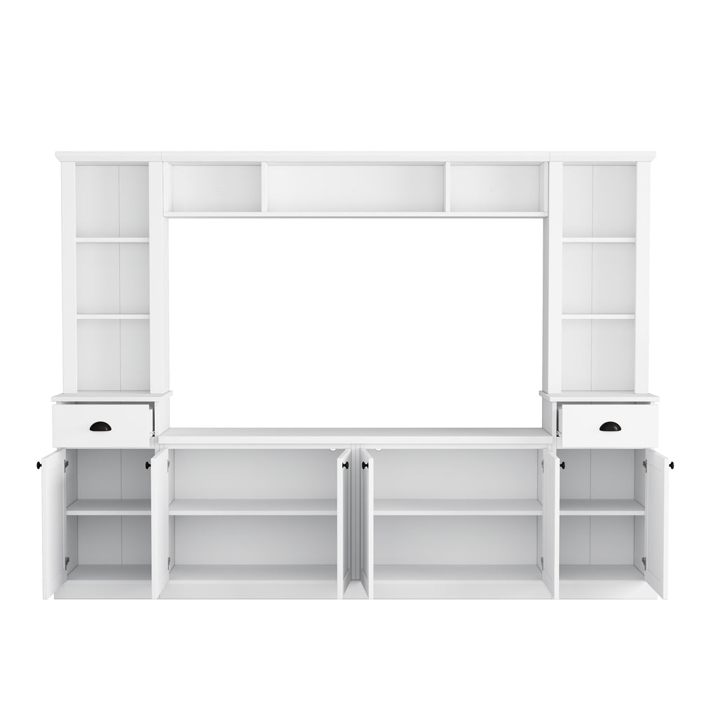 Modern white media console for TVs up to 75 inches