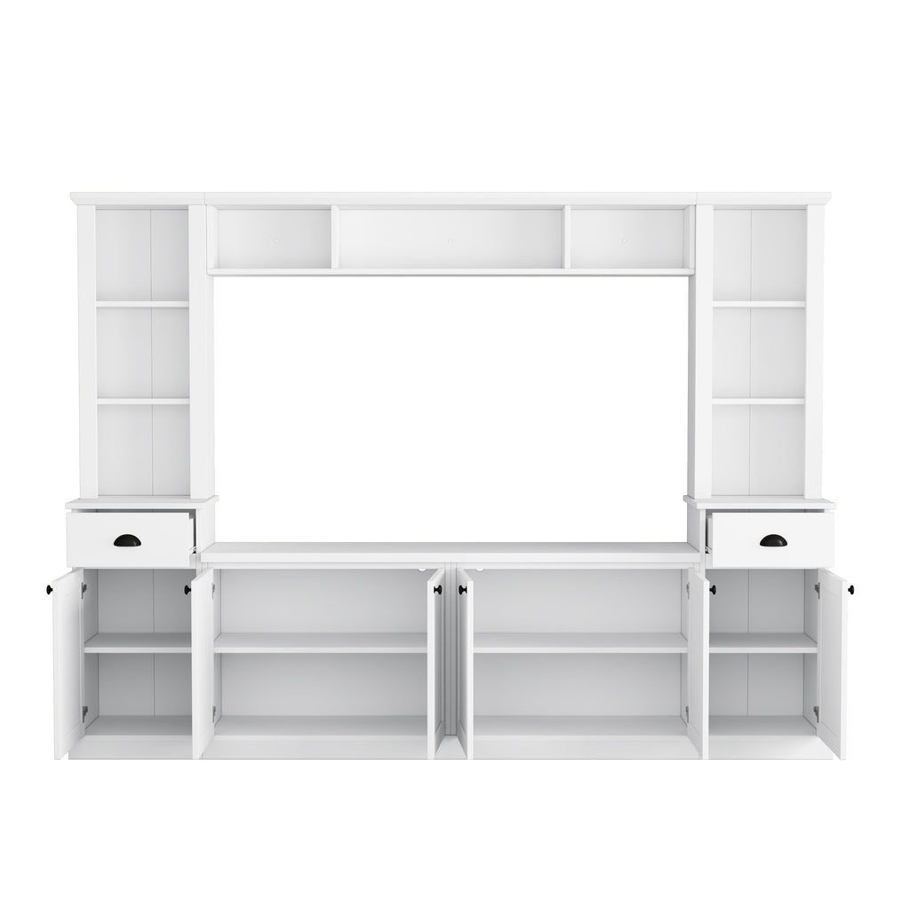 103" Entertainment Center Wall Unit with Bridge — for TVs Up to 75"