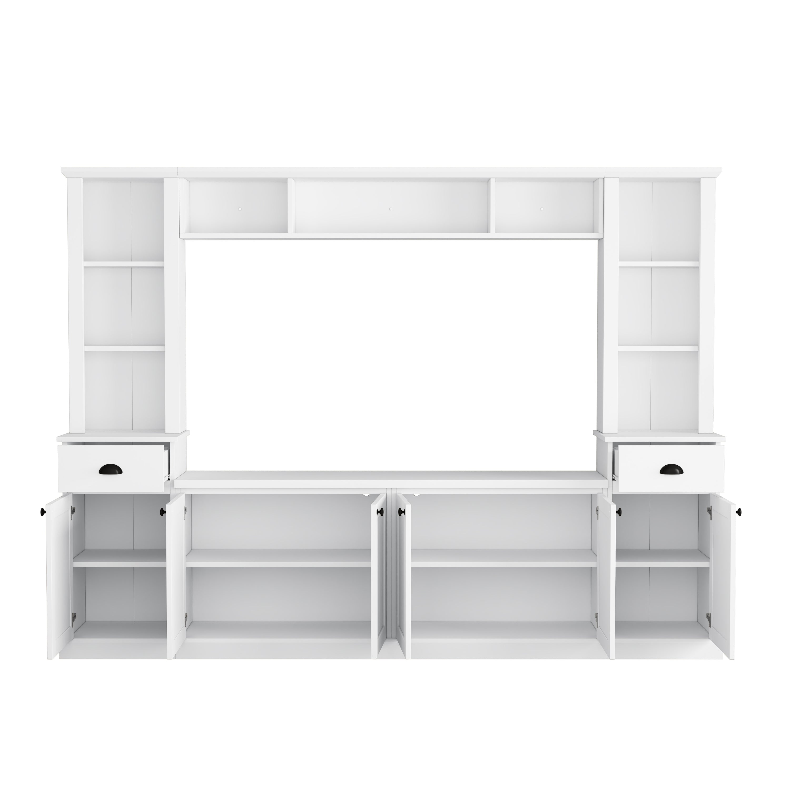 103" Entertainment Center Wall Unit with Bridge — for TVs Up to 75"