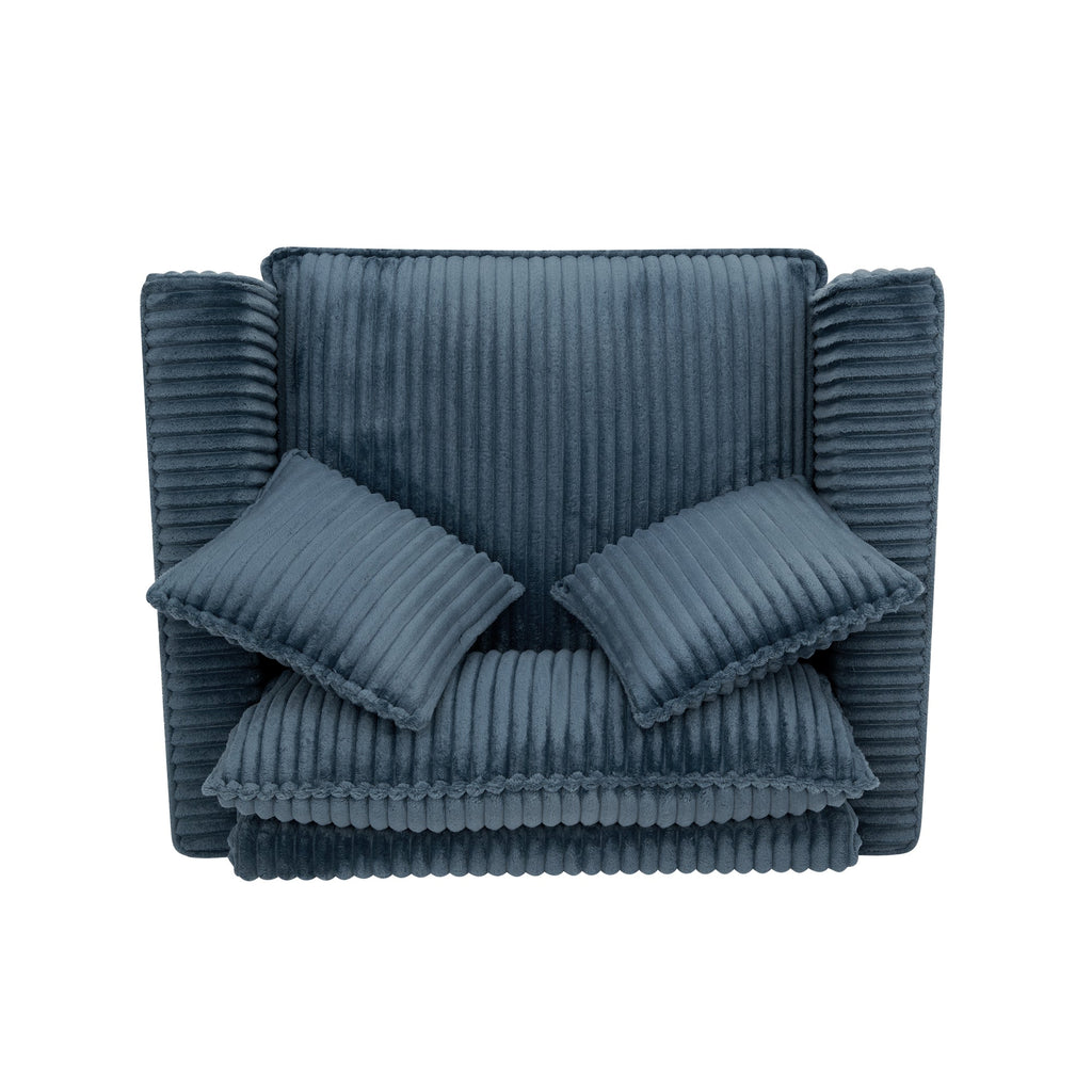 Lazy sofa chair, comfortable single-person sofa chair, with a backrest and soft seat cushion, having armrests on both sides, suitable for living room and bedroom - Brown
