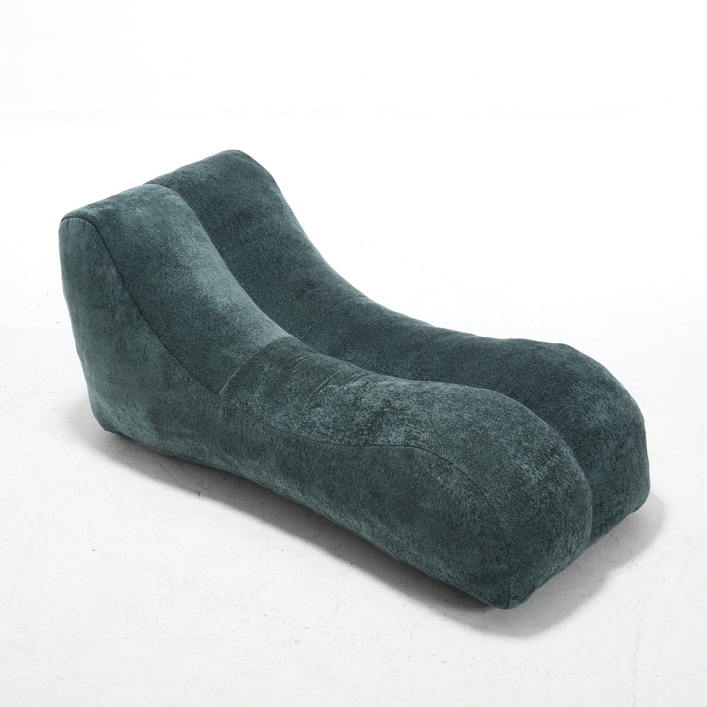 Comfortable light blue bean bag accent chair