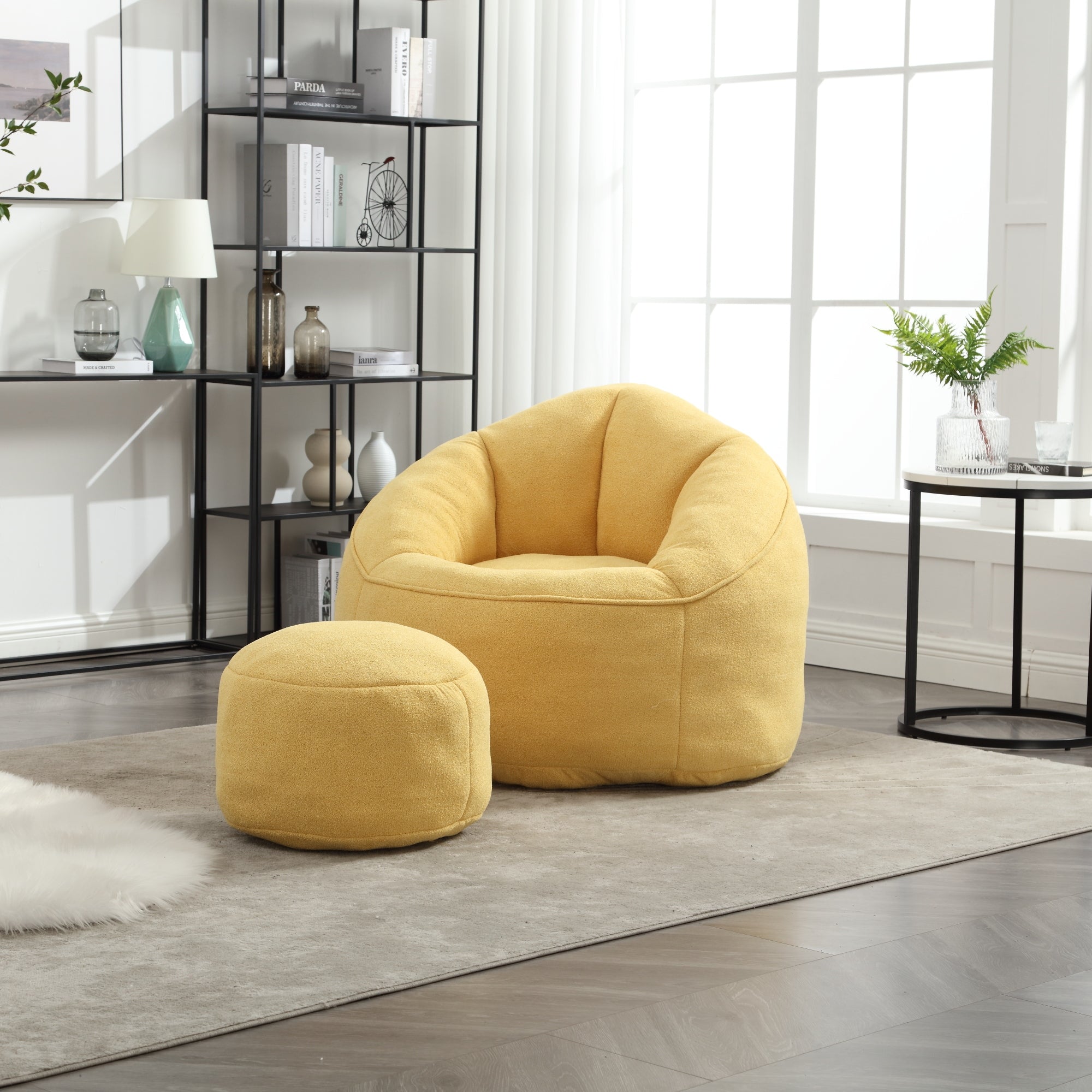 High-pressure foam bean bag chair — top view
