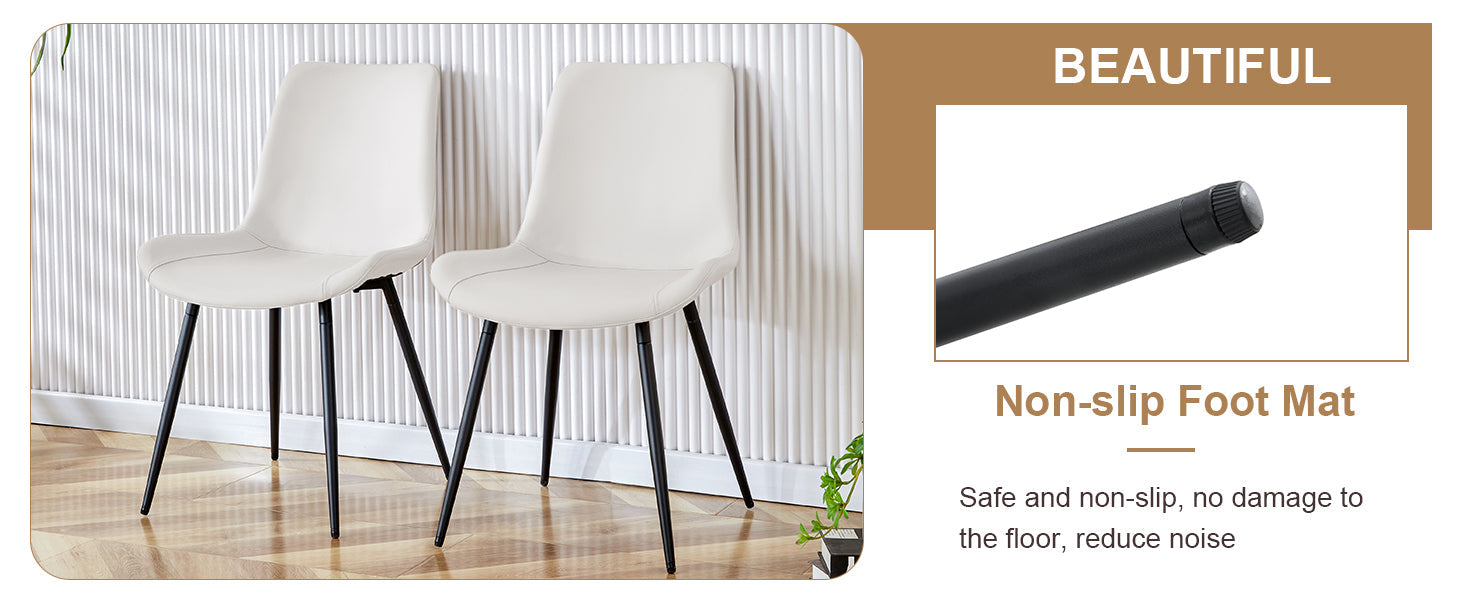 Table and chair set.42 inch modern minimalist brown wood grain round dining table set.Paired with 6 Black Artificial PU Chairs With Curved Widened Cushion Design. Suitable for dining rooms,office,etc.