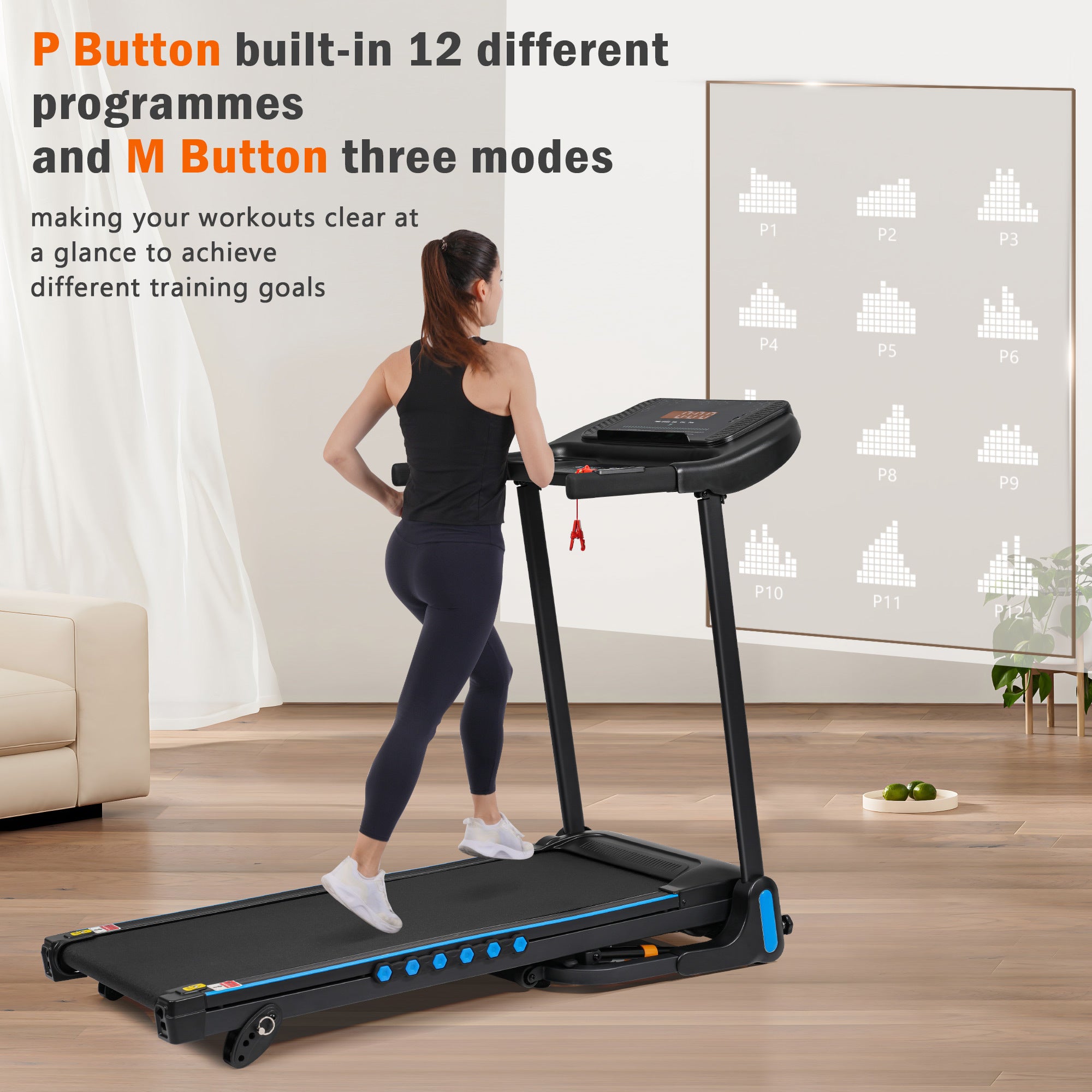 Manual incline adjustment feet detail