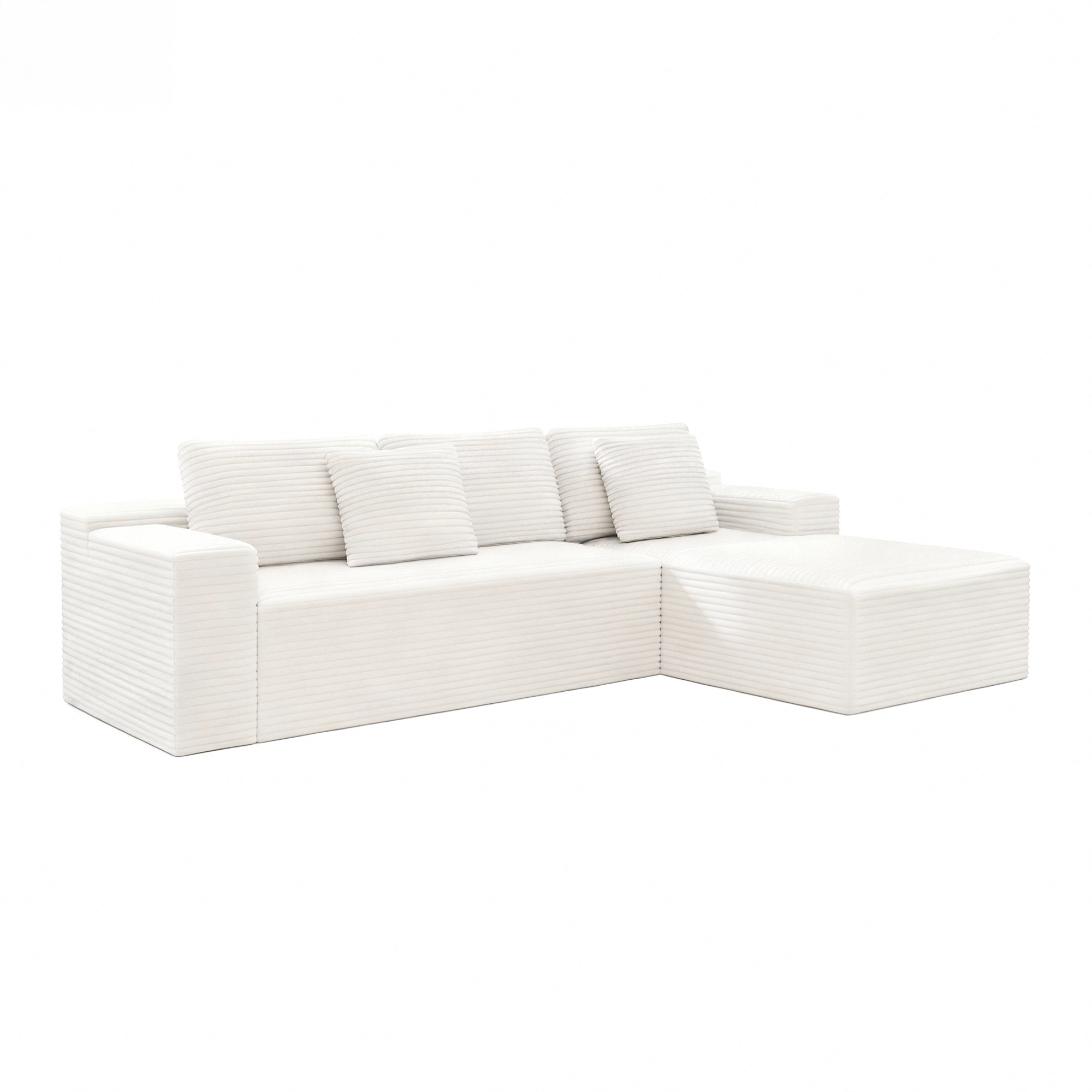 Modular sectional sofa corner configuration detail