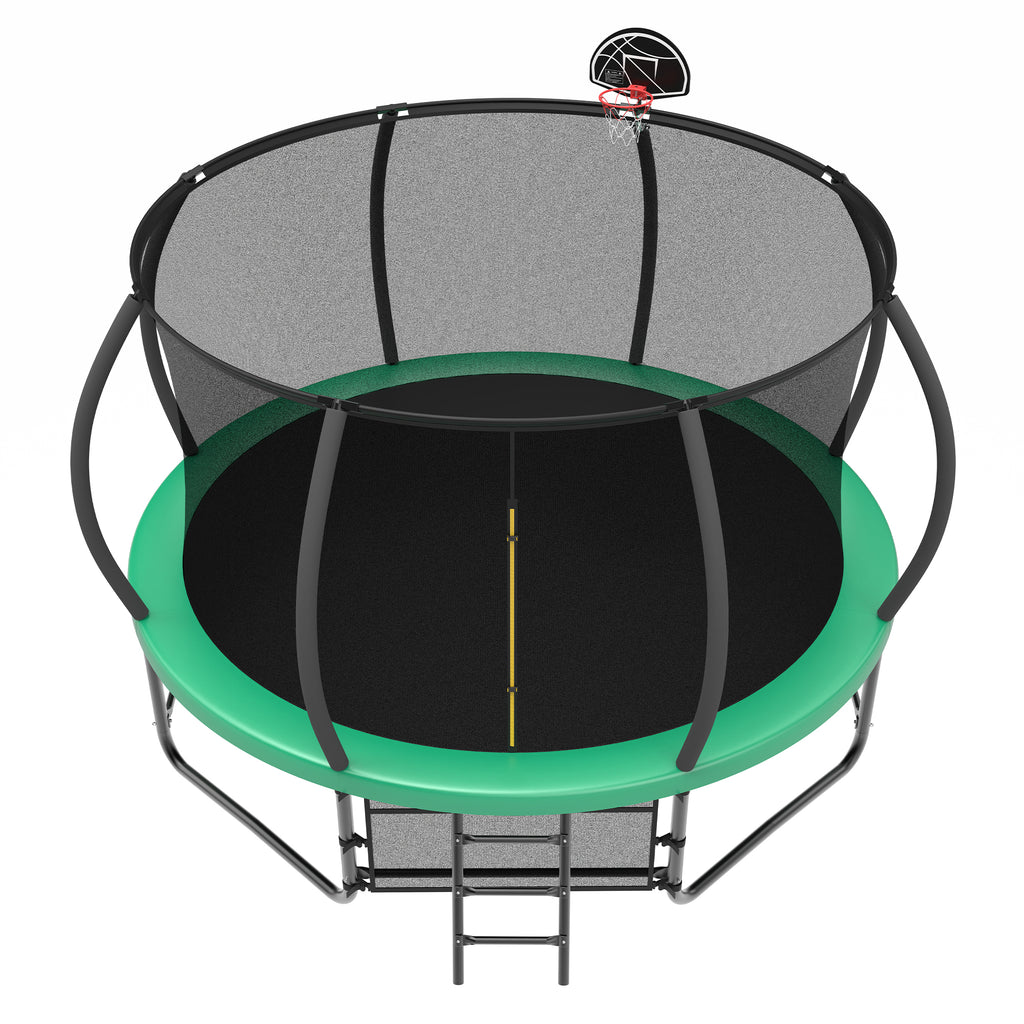 Recreational trampoline UV-proof safety net — angle view