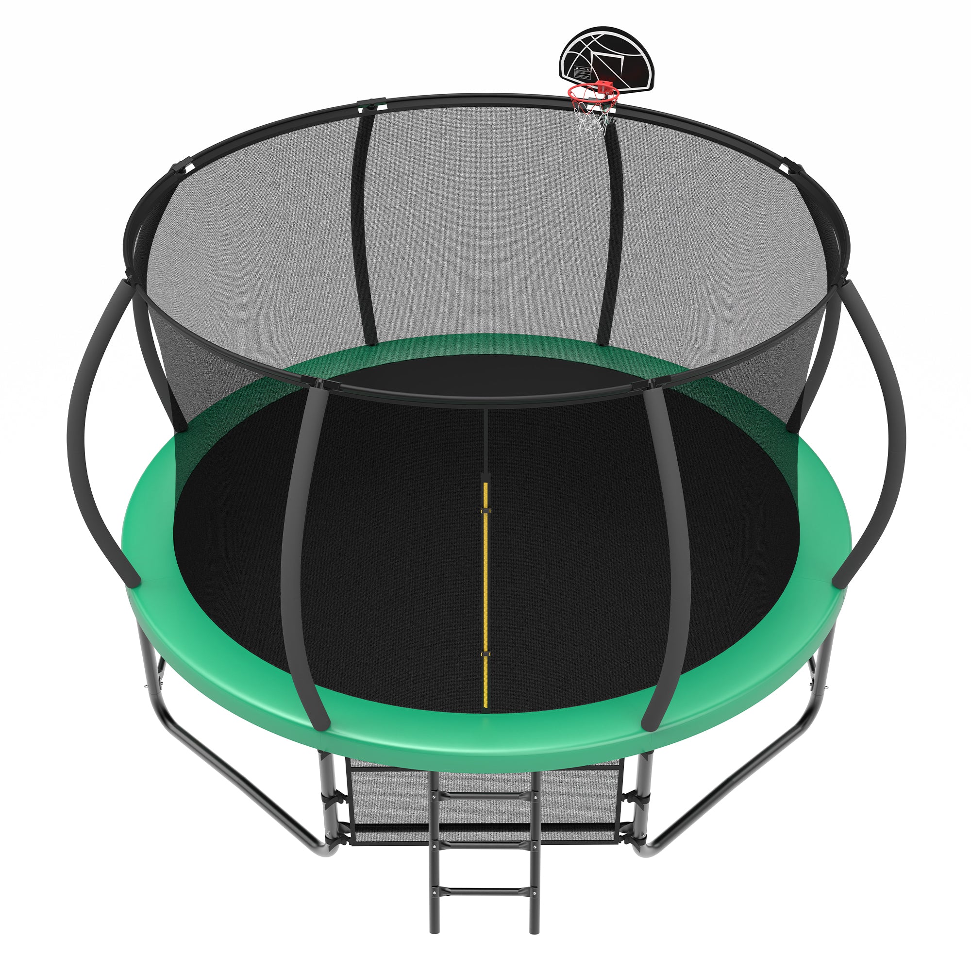 Recreational trampoline UV-proof safety net — angle view