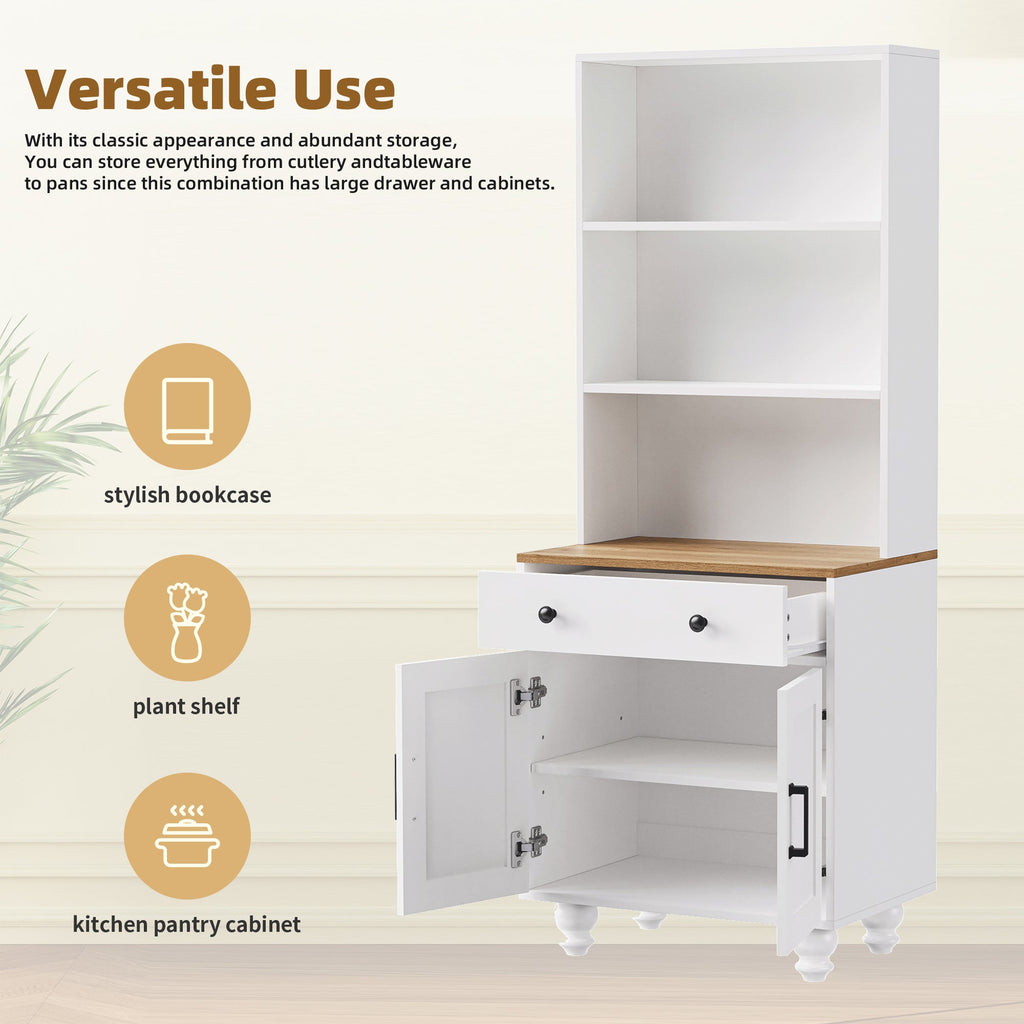 Farmhouse Entertainment Center with Gourd Legs — for TVs Up to 70"