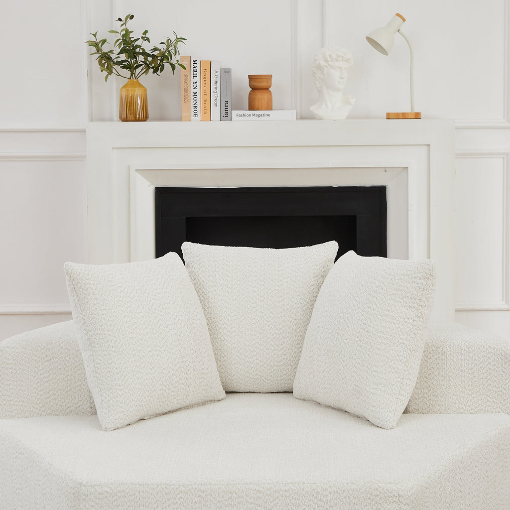 54-inch Modern-style hexagonal single lounge chair, featuring versatile arrangements and a modular design; this chenille-upholstered sofa is ideal for lounges, game rooms, living rooms, and bedrooms.