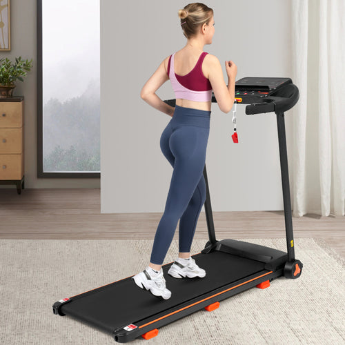 2.5 HP home treadmill running deck and console close-up