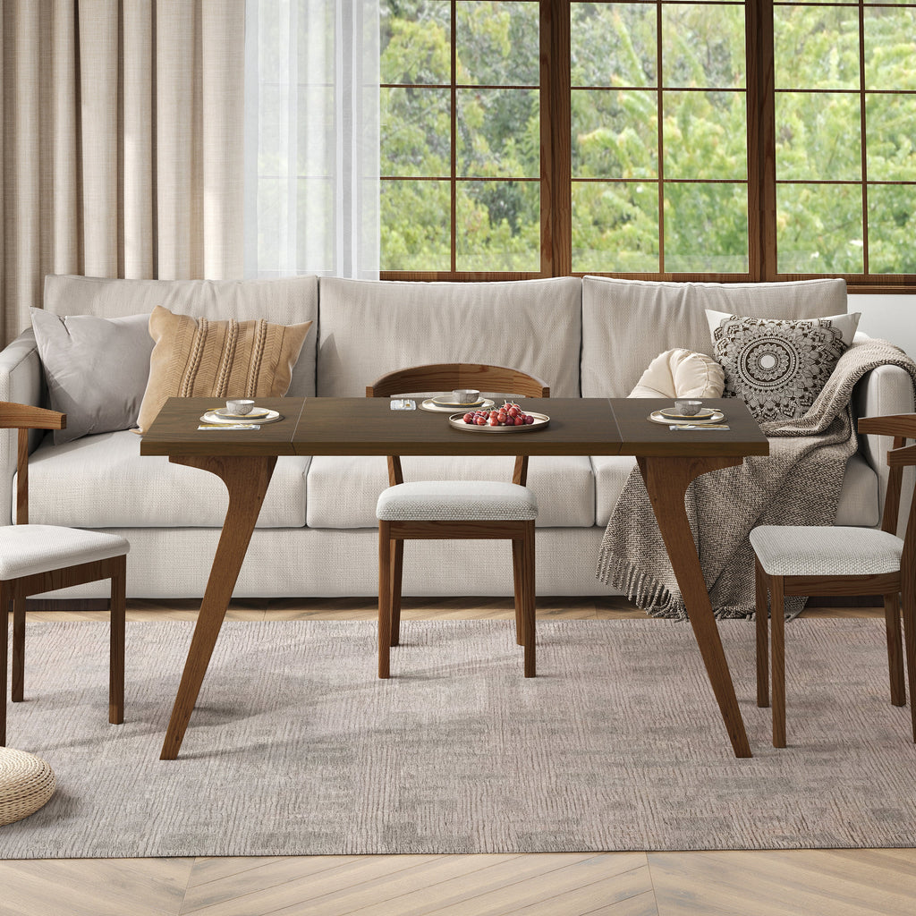 Transformer coffee table, 2 in 1 table, Expandable dining table, Natural wood, Variable height