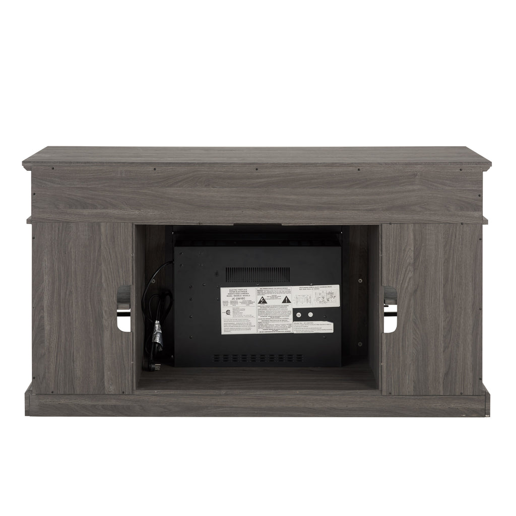 Classic TV Media Stand Modern Entertainment Console for TV Up to 65' with Open and Closed Storage Space, Espresso, 58.25'W*15.75'D*32'H
