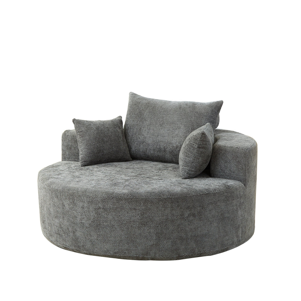 Chenille Fluffy Single Seat Chair — No Assembly