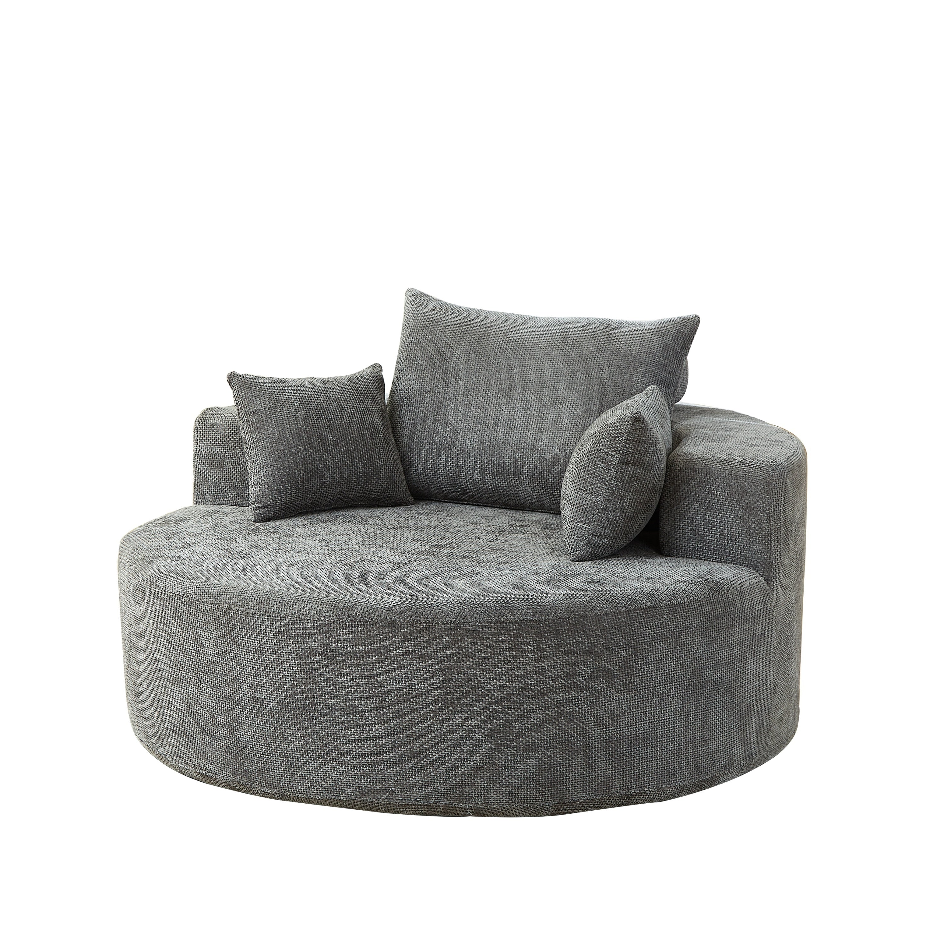 Chenille Fluffy Single Seat Chair — No Assembly