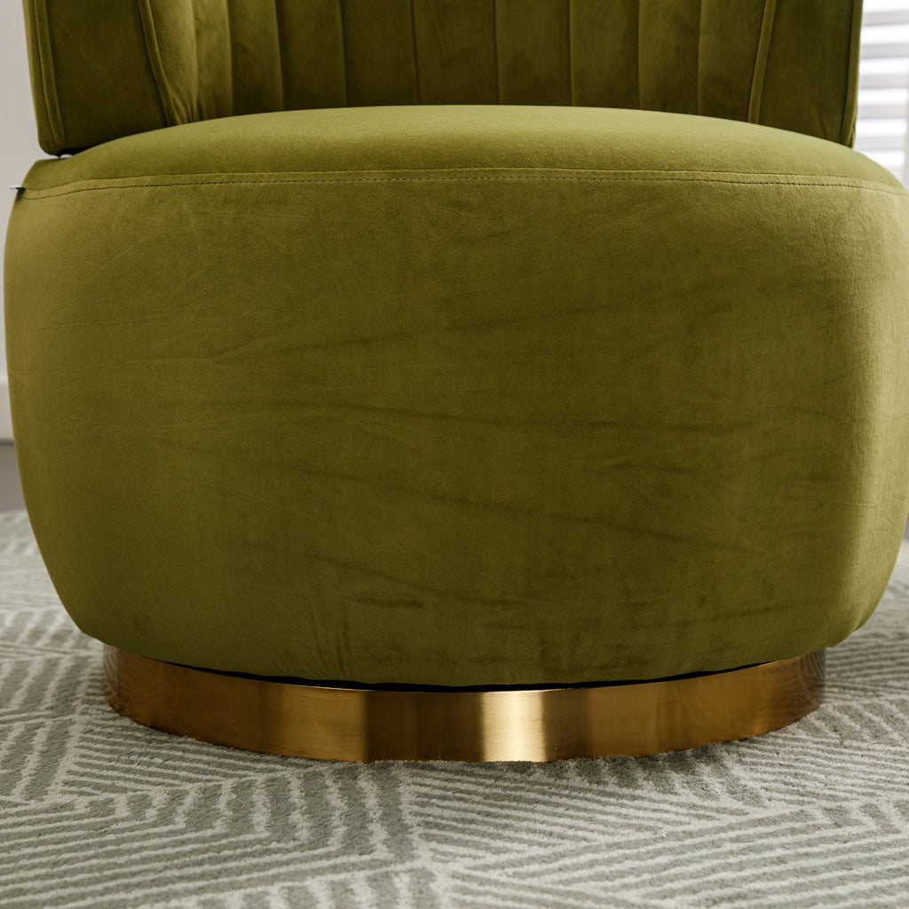 Swivel accent chair top-down view
