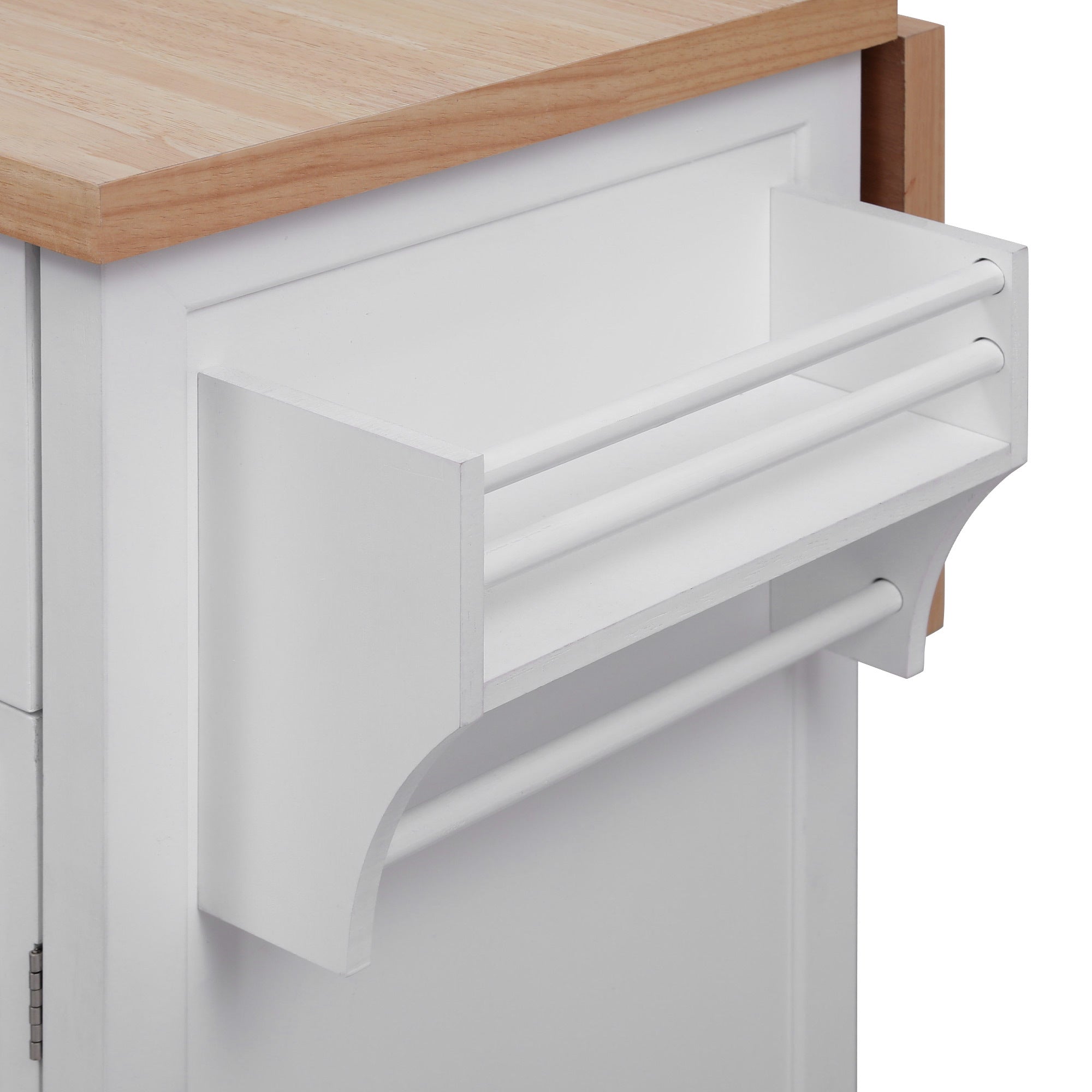 K&K 56.5'' Kitchen Island with Drop Leaf, Power Outlet, Embossed Vertical Stripe Rolling Kitchen Cart on Wheels with 4 Doors , 5 Deep Drawers and Adjustable Shelves, for Kitchen, Dining Room, Black
