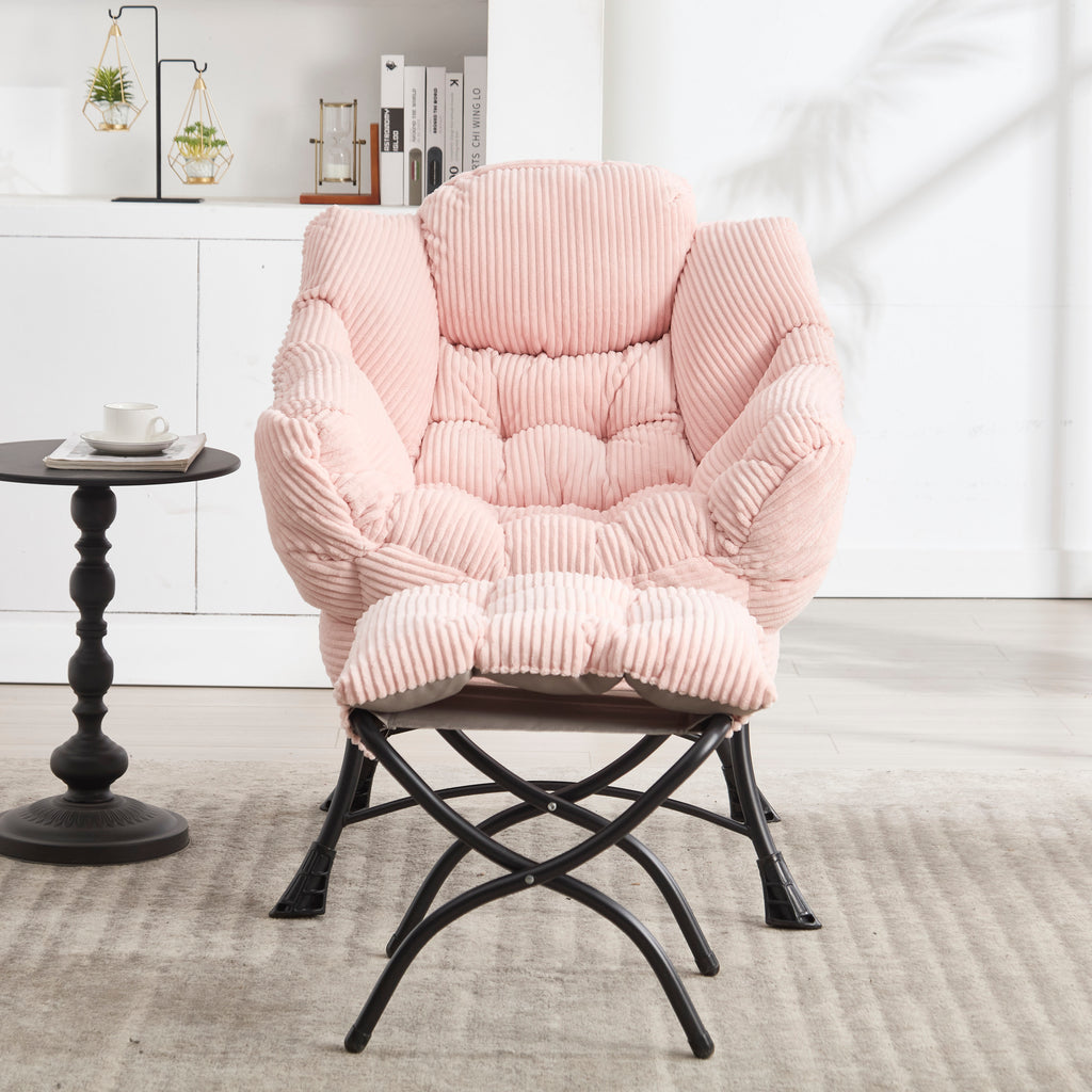Pink flannelette upholstery close-up