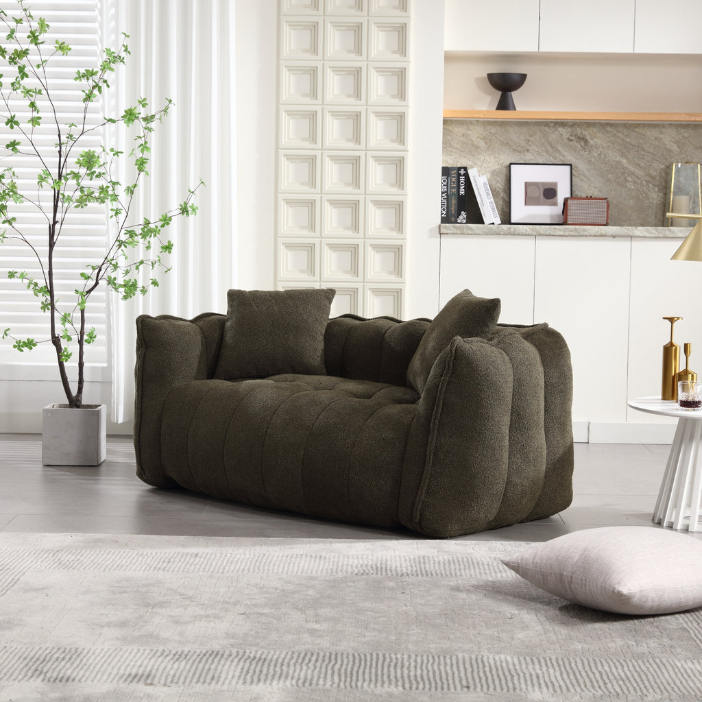 Two-person bean bag in room setting