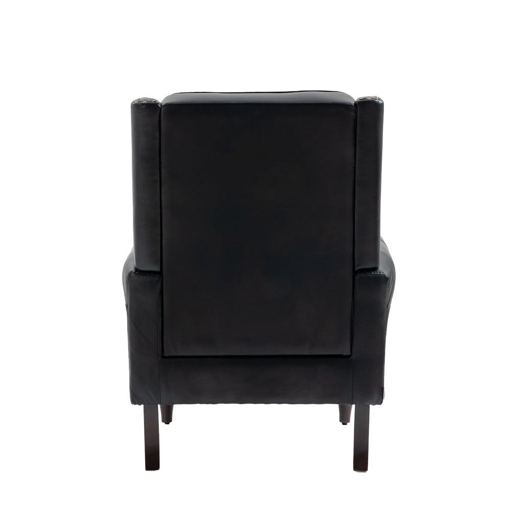 Contemporary black accent chair lifestyle photo