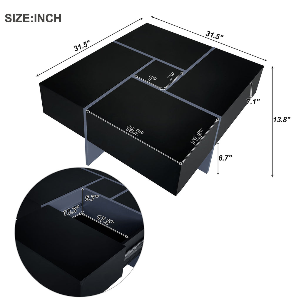 Hidden storage compartments under sliding top interior