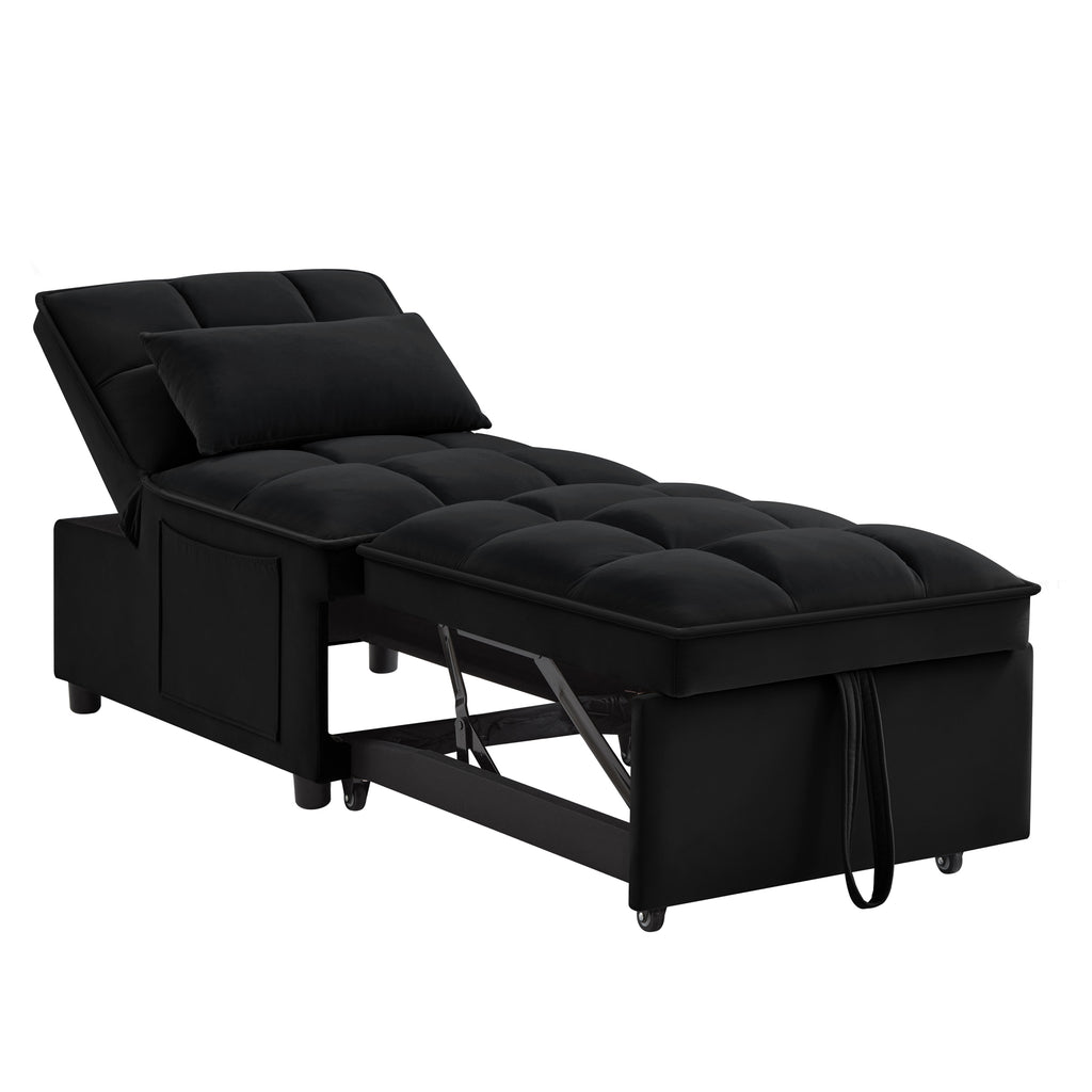 Compact sofa bed in apartment living room