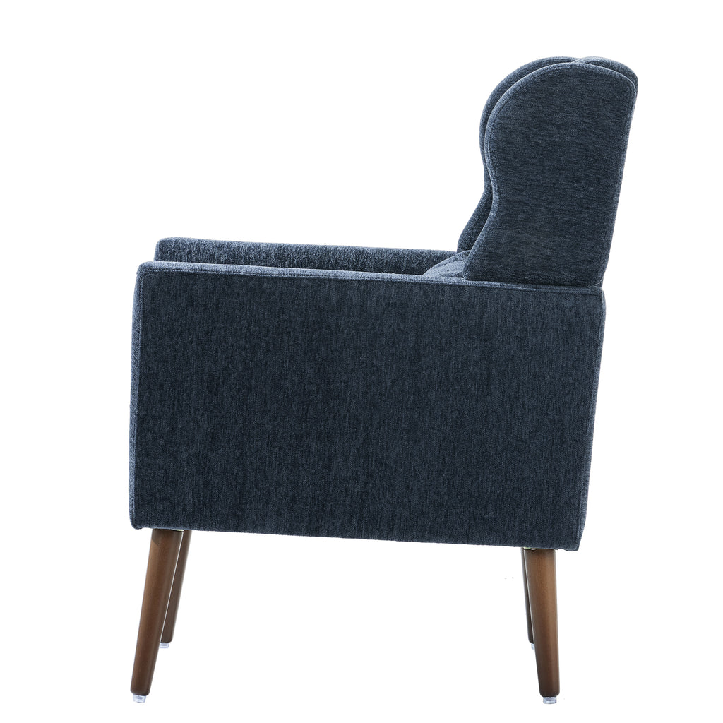 Modern accent chair in bedroom