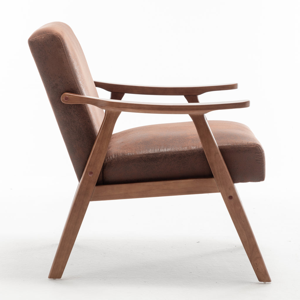 Mid-century lounge chair lifestyle photo