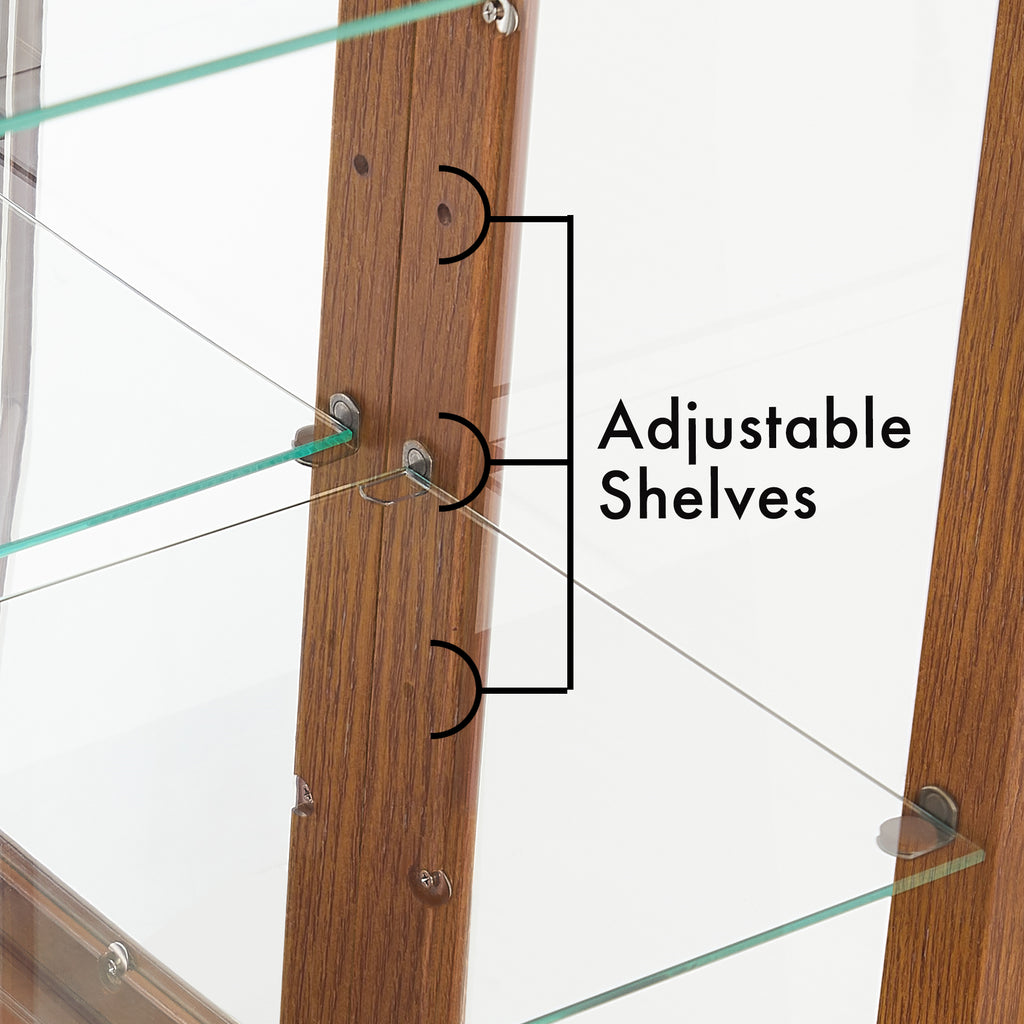 Curio cabinet E26 interior lighting accent system