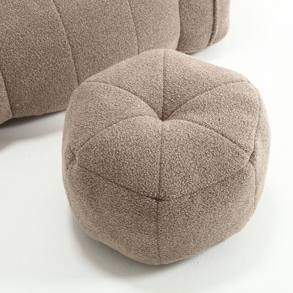Coffee foam bean bag chair — lifestyle setting