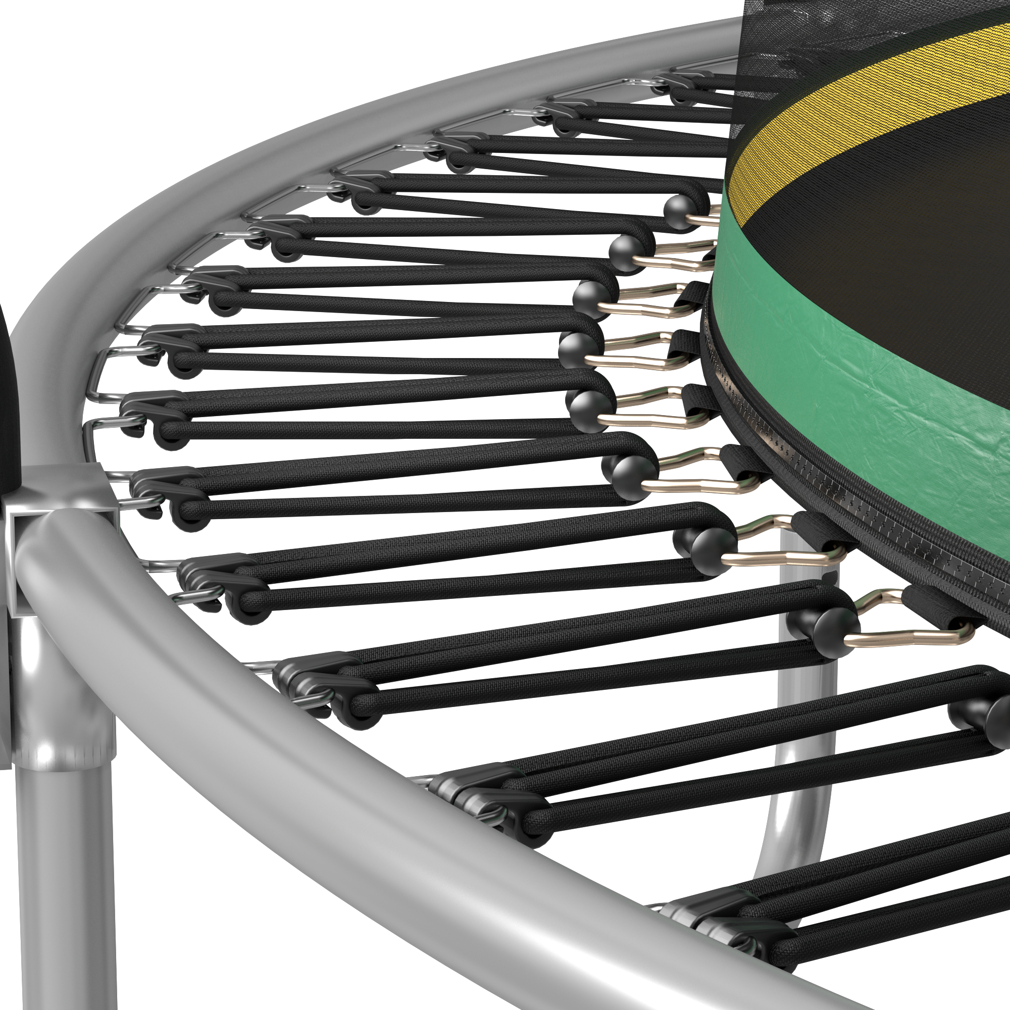 Green no-gap trampoline ASTM-certified product photo