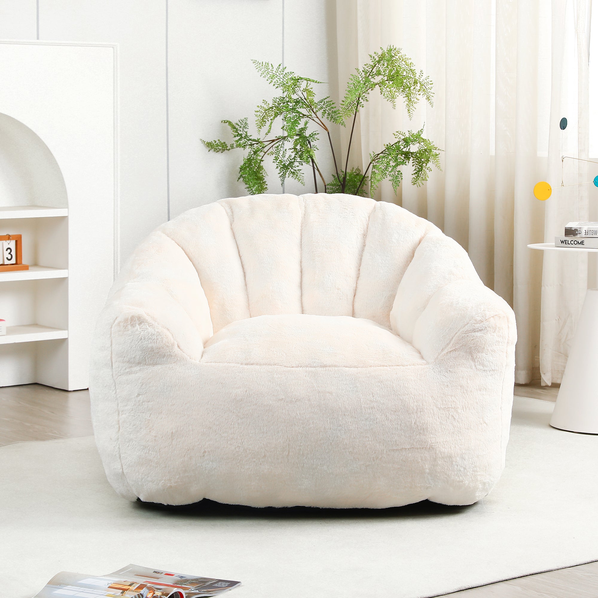 Bean bag sofa chair in living room setting