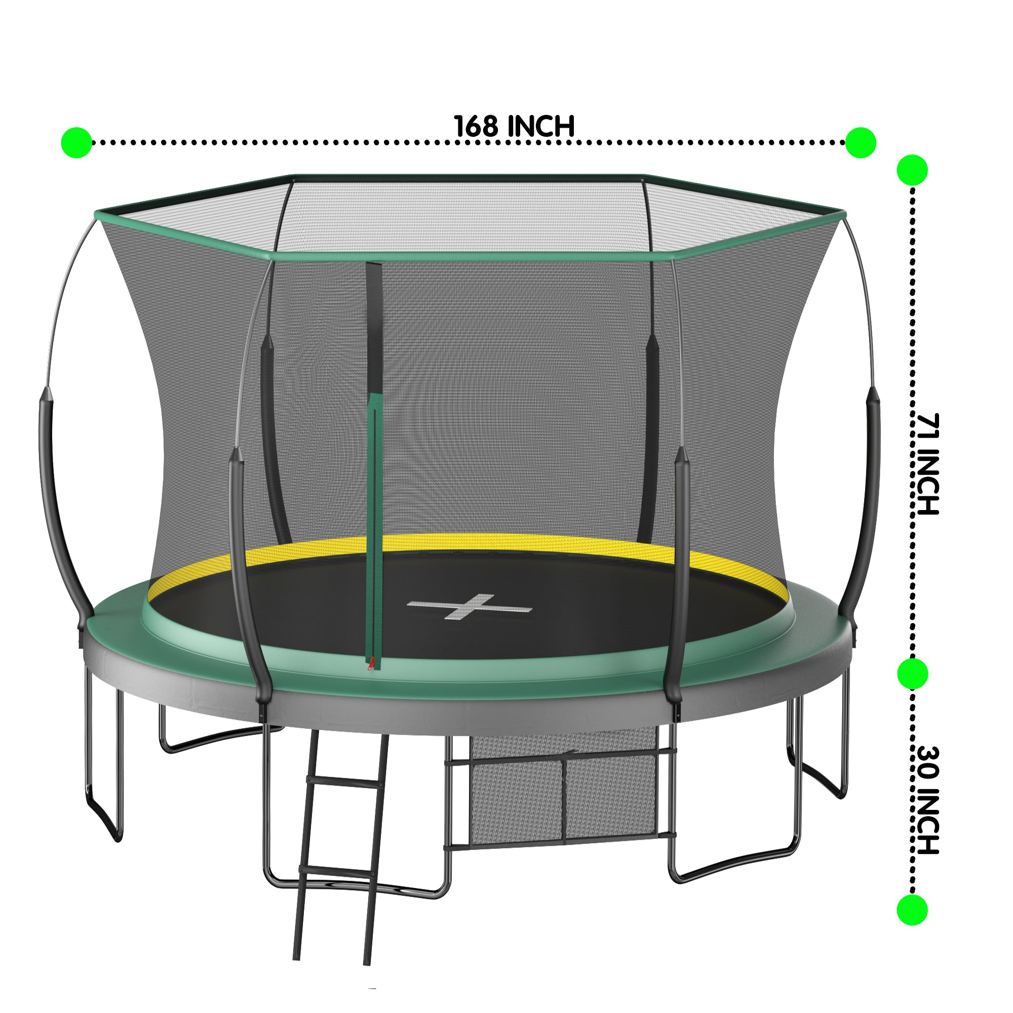 Outdoor backyard springfree trampoline PVC polypropylene pad detail