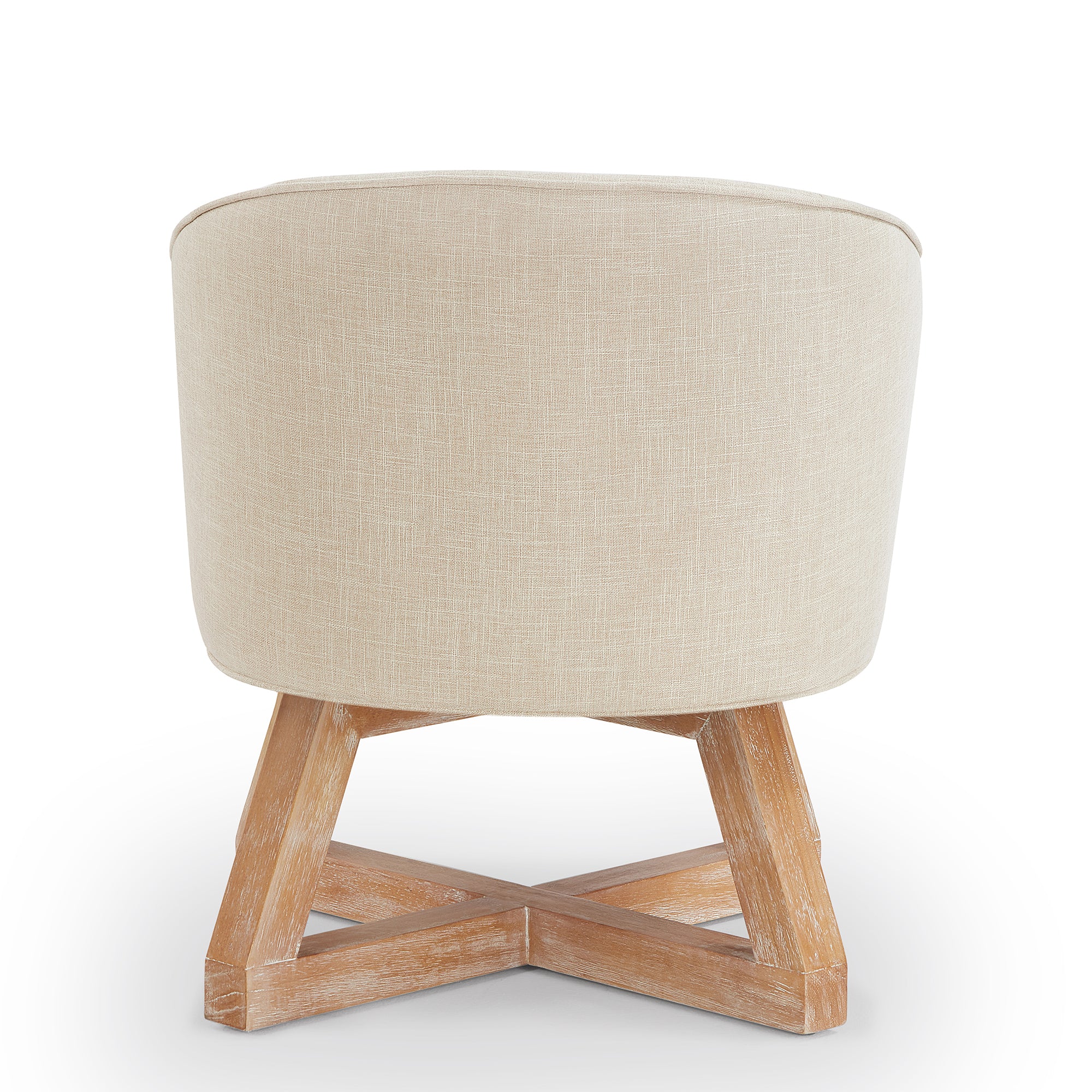 Classic swivel chair curved backrest detail