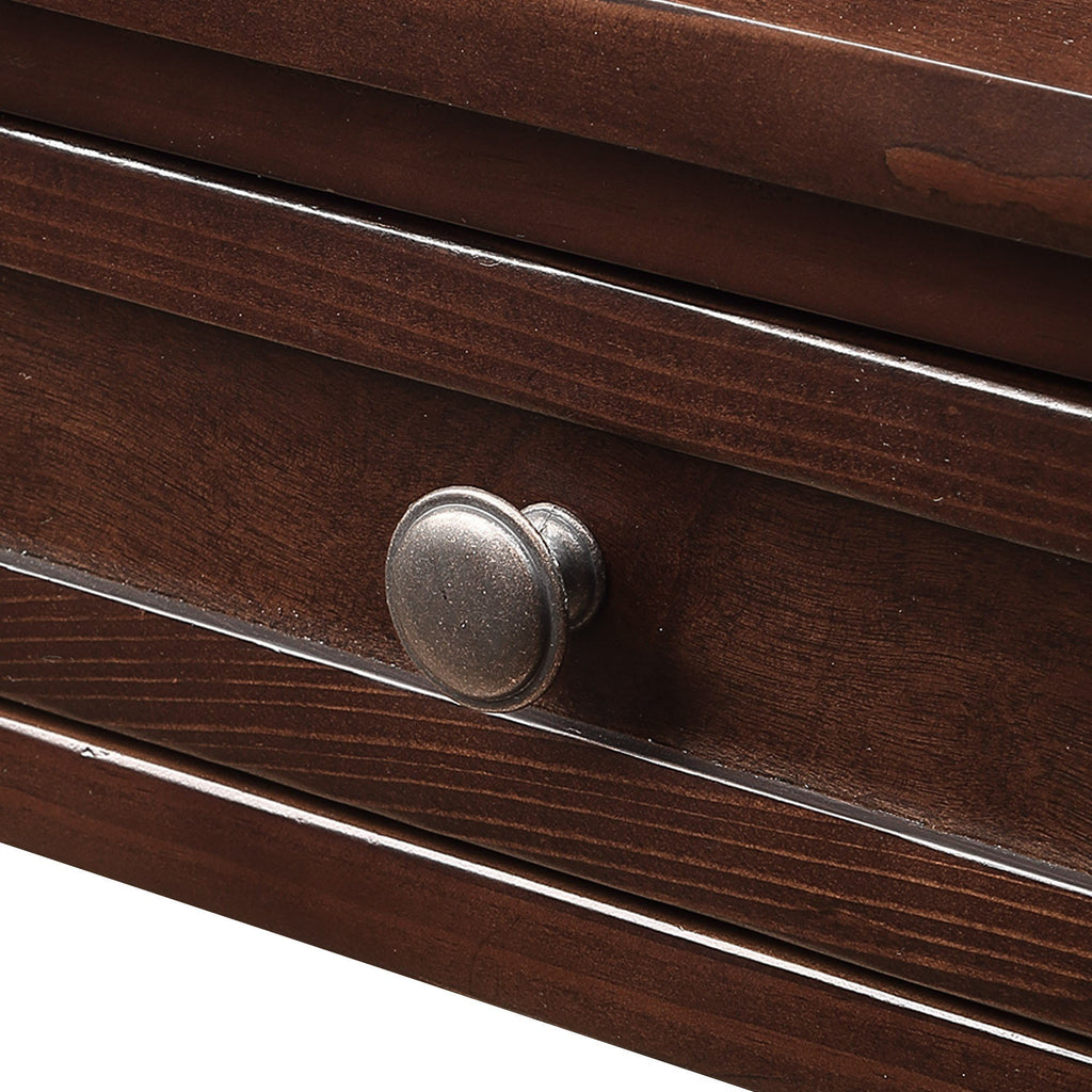 Farmhouse console table solid pine wood construction detail